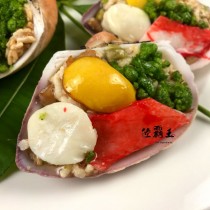 ☆干貝風米糕☆干貝海鮮米糕 附貝殼容器 10入 年菜／油飯  【陸霸王】